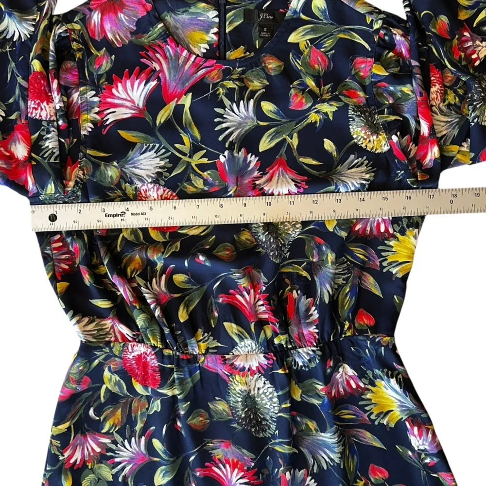 J.Crew Flouncy Hem Dress in Painted Floral - Size 2